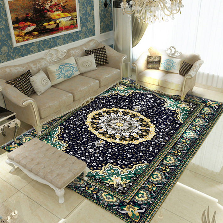 BowLift | Nostalgia Floral Printed Rug Multicolor Synthetic Indoor Rug Non-Slip Backing Washable Rug for the Living Room