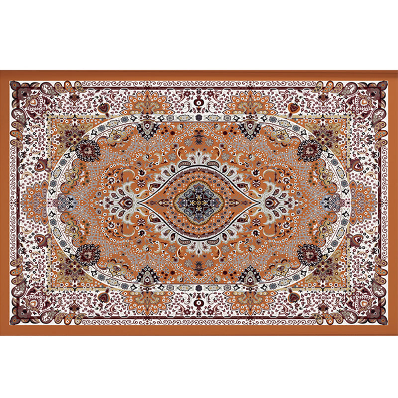 Retro Multicolor Moroccan Carpet Polyester Geo Pattern Indoor Carpet Non-Slip Back Pet-Friendly Area Rug for Bedroom | Bowlift