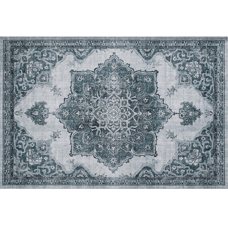 Retro Multicolor Moroccan Carpet Polyester Geo Pattern Indoor Carpet Non-Slip Back Pet-Friendly Area Rug for Bedroom | Bowlift