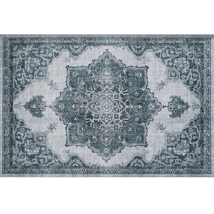 Retro Multicolor Moroccan Carpet Polyester Geo Pattern Indoor Carpet Non-Slip Back Pet-Friendly Area Rug for Bedroom | Bowlift