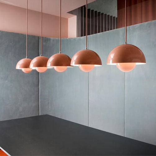 BowLift | Nordic Macaron 1-Light Half-Circle Dome Pendant Light