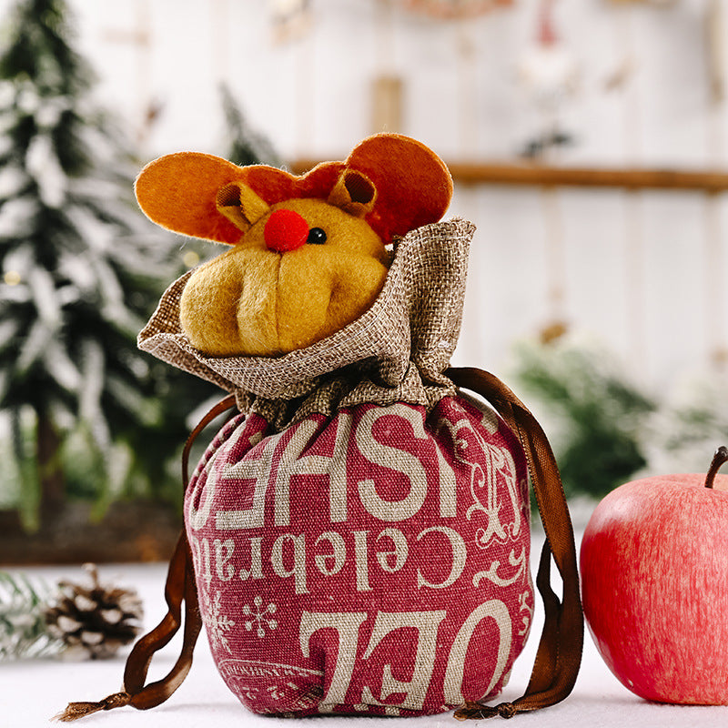 Cute Christmas figure with heart pouch Bowlift