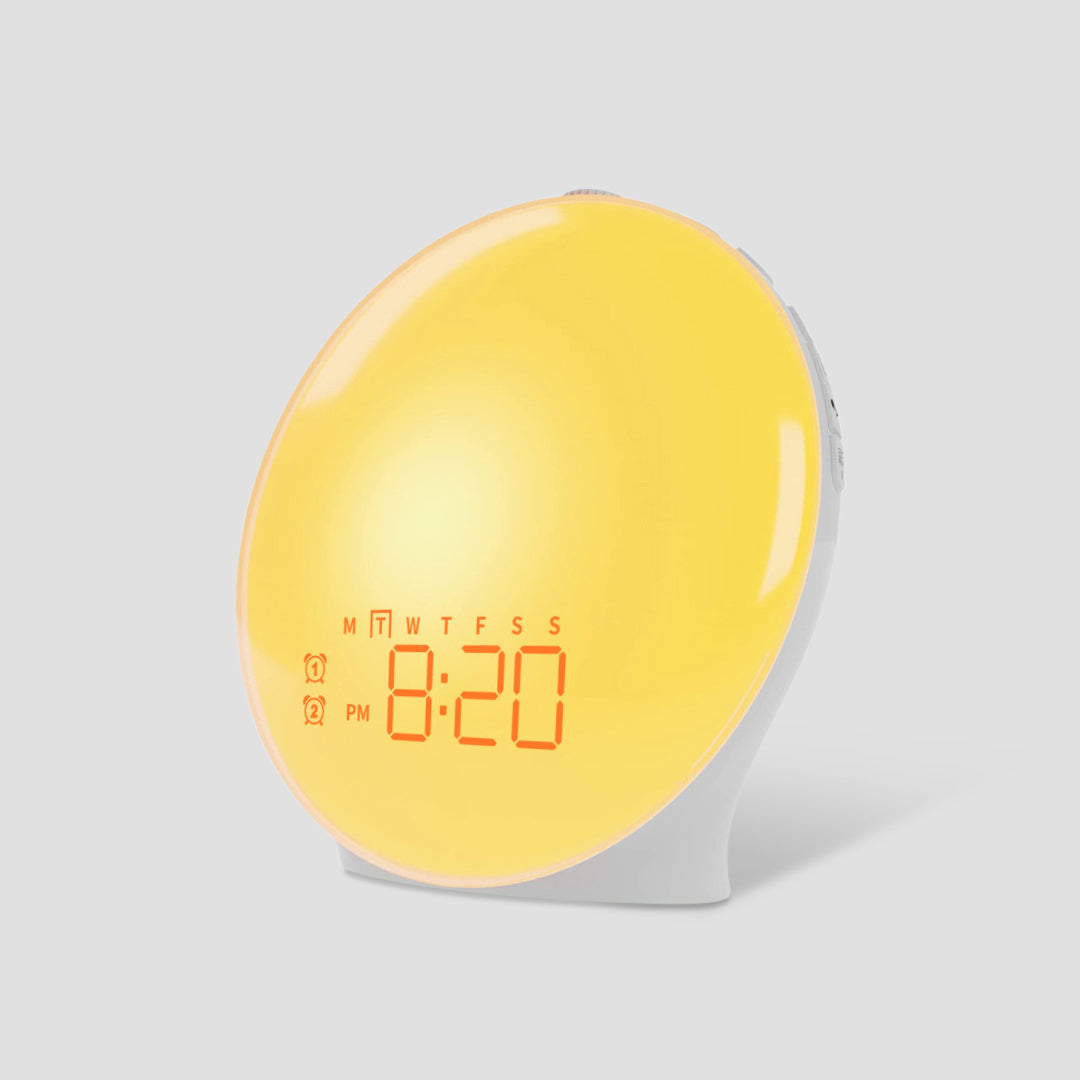 BowLift | Luxury Sunrise Simulation Alarm Clock Lamp | Soothing Sounds, Mood Lighting & Double Alarm for Relaxing Mornings