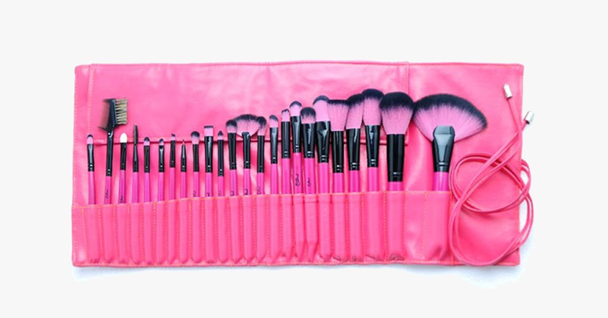 BowLift | Hot Pink 24-Piece Makeup Brush Set