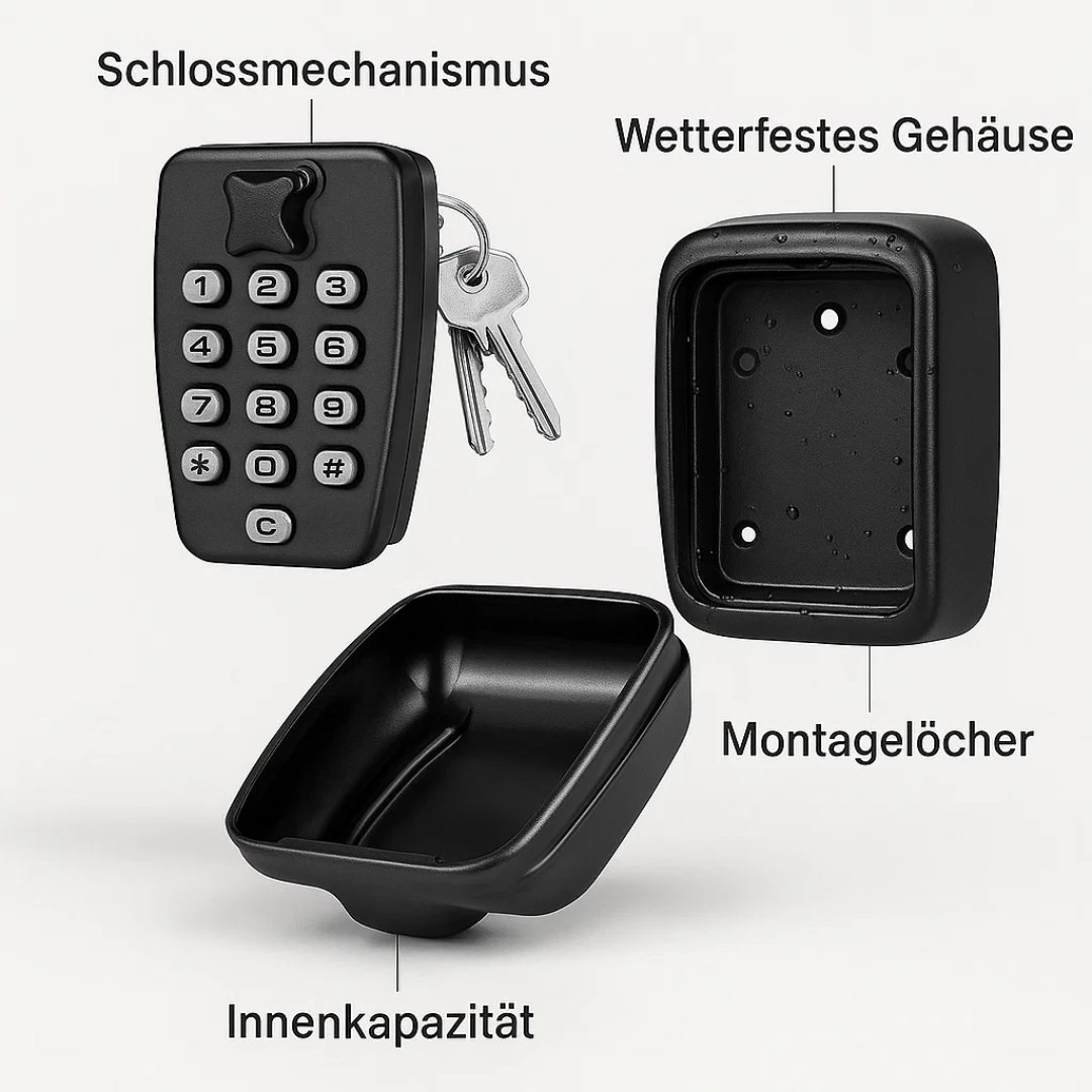 KeyGuard Outdoor Safe – Weather-Resistant Wall-Mounted Key Box | Bowlift
