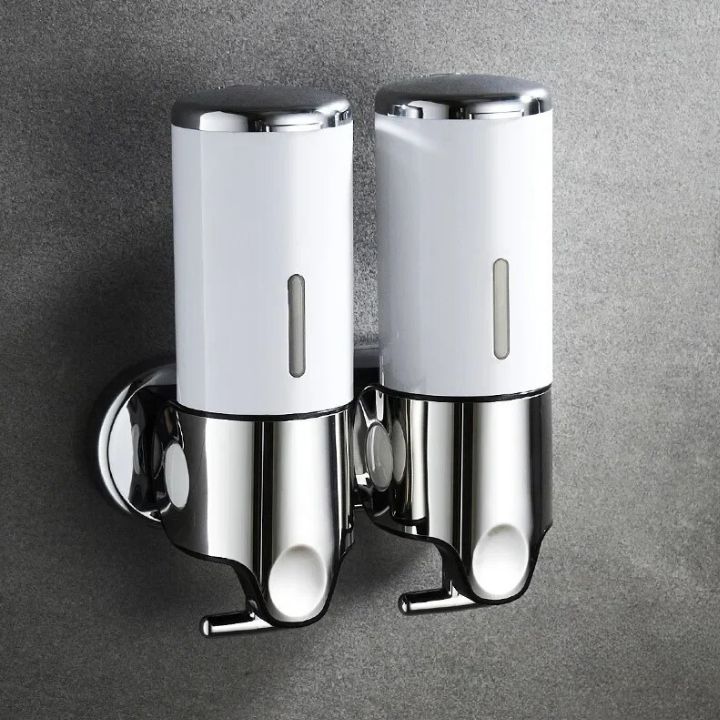 BowLift | Wall Mounted Soap Dispenser | SudsStation Bathroom Organizer | Stainless Steel & ABS | 16.9 fl oz | Set of 1–3