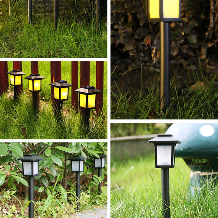 Modern Minimalist Waterproof Solar Square ABS PVC LED Outdoor Landscape Light For Garden | Bowlift