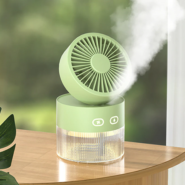 Mini Foldable USB Warm Light Spray Fan | Bowlift