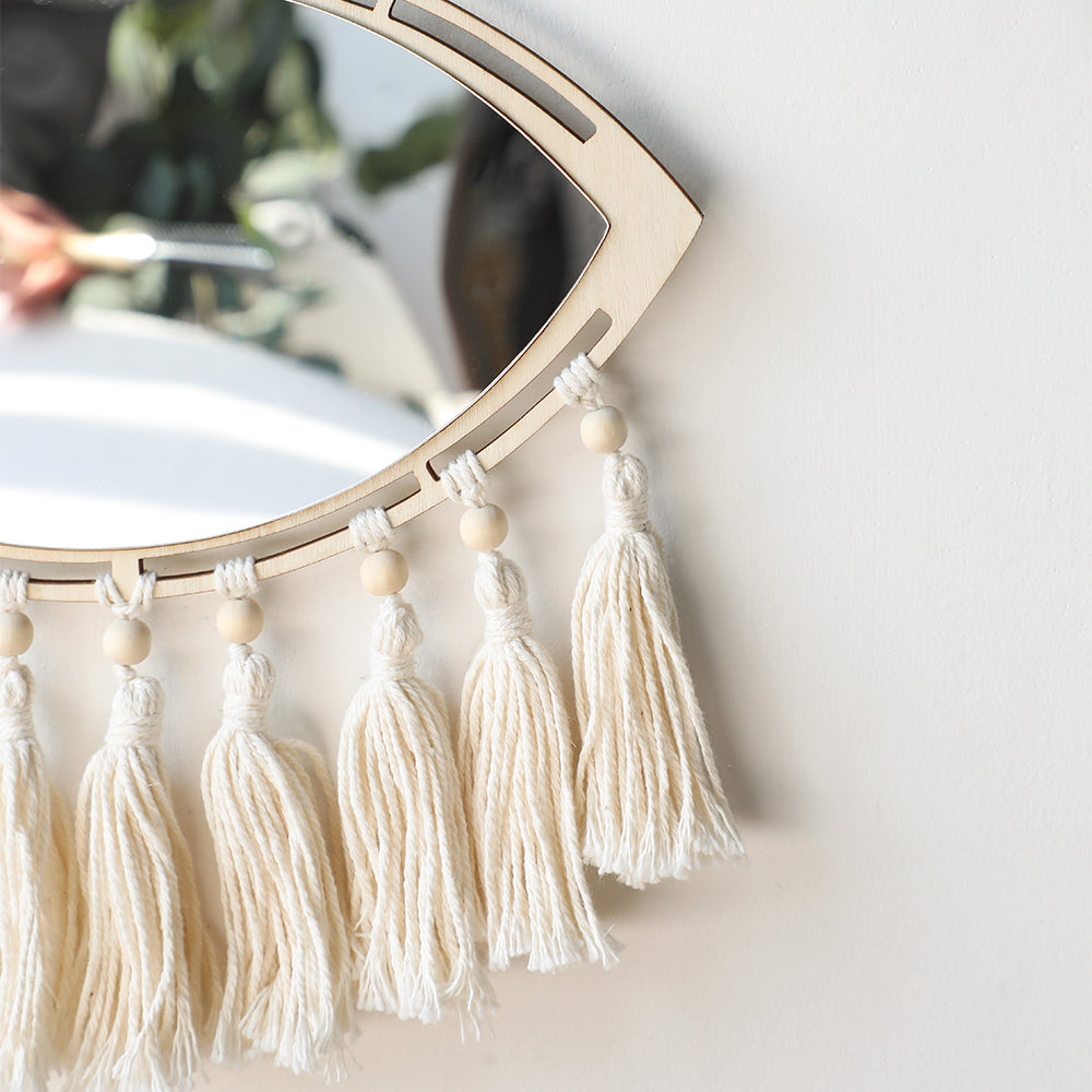 BowLift | Boho Macrame Eye Mirror Wall Decor