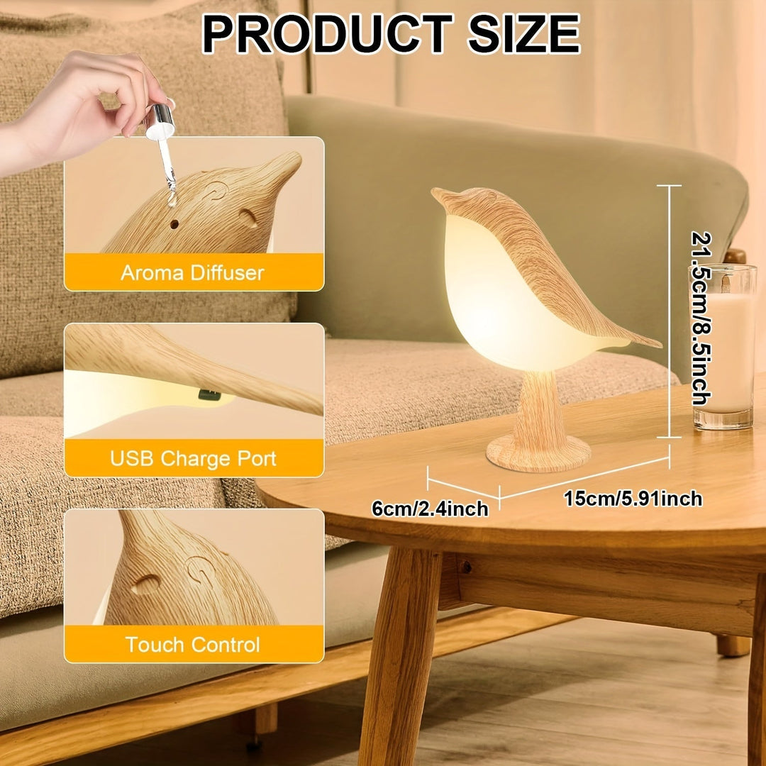 BrightNest - USB LED Bird Table Lamp with Touch Bowlift