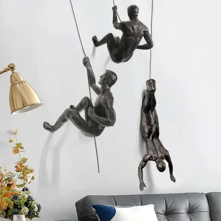 BowLift | Climbing Man Wall Art Set of 3
