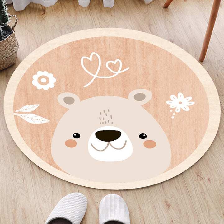 Cute Bedroom Rug Multicolored Cartoon Printed Carpet Synthetic Non-Slip Back Washable Indoor Rug | Bowlift