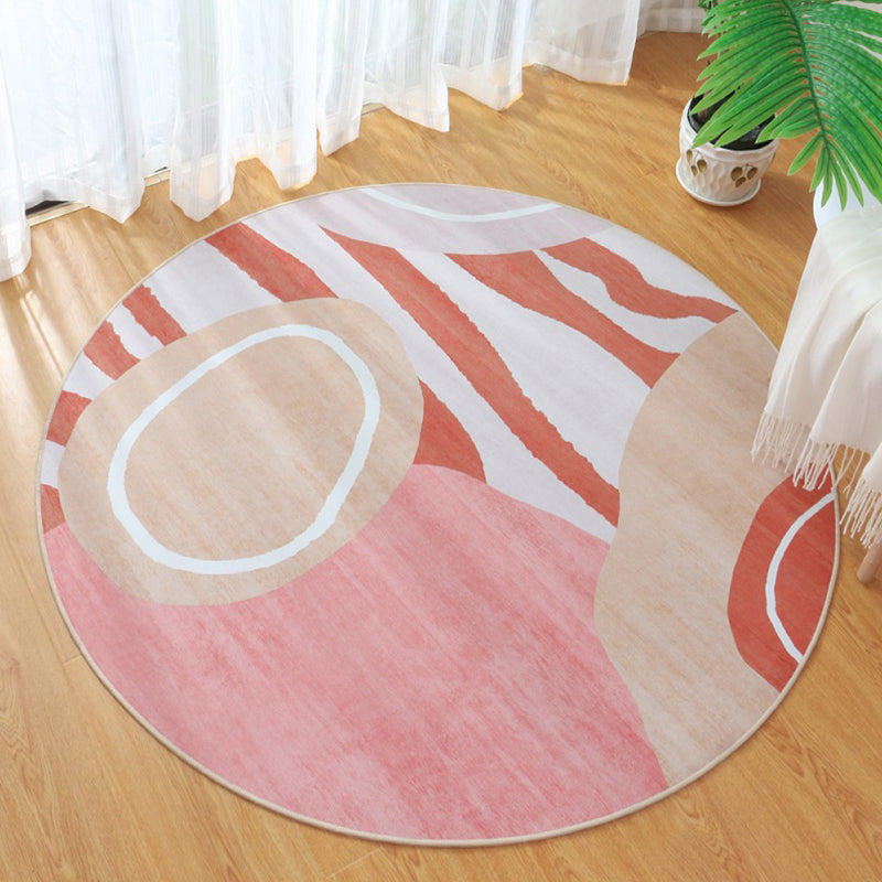 Cute Bedroom Rug Multicolored Cartoon Printed Carpet Synthetic Non-Slip Back Washable Indoor Rug | Bowlift
