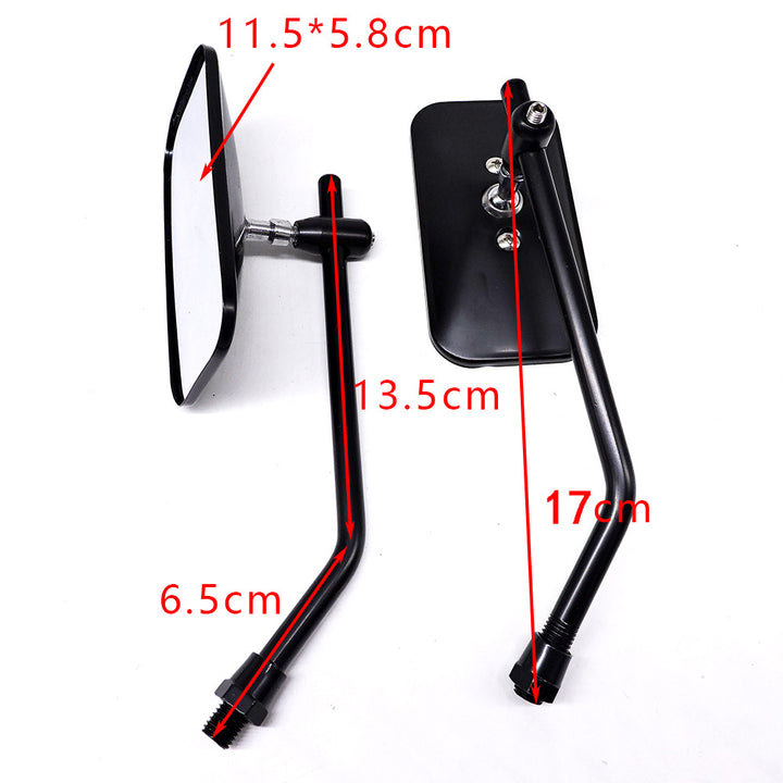 adjustable chrome motorcycle handlebar rearview mirrors with universal clamp mounts Bowlift