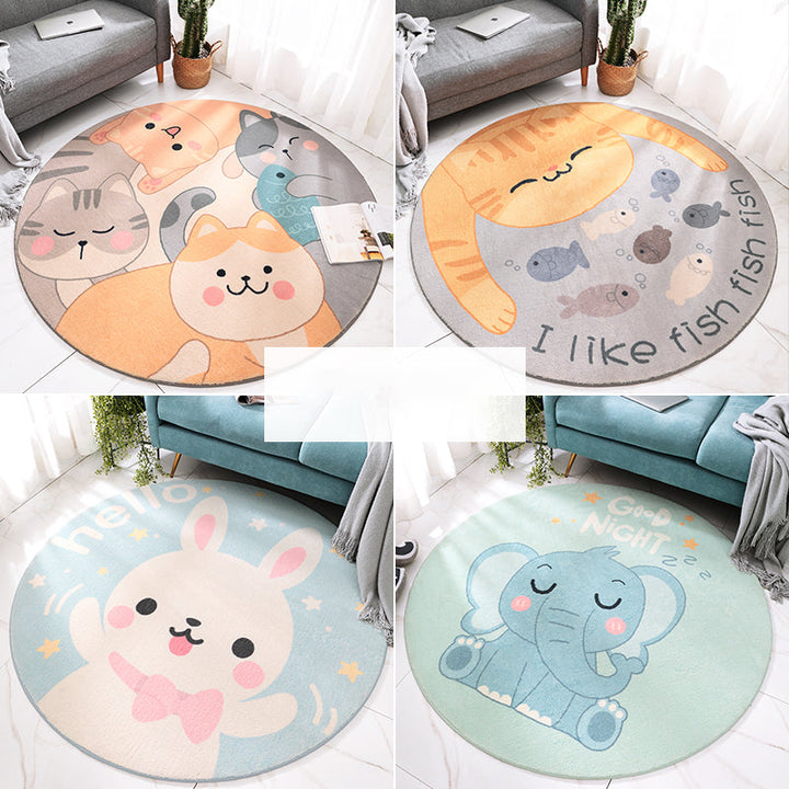 BowLift | Relaxing Kids Room Carpet Multi Color Cartoon Print Indoor Carpet Lamb Wool Non-Slip Underlay Pet-Friendly Area Rug