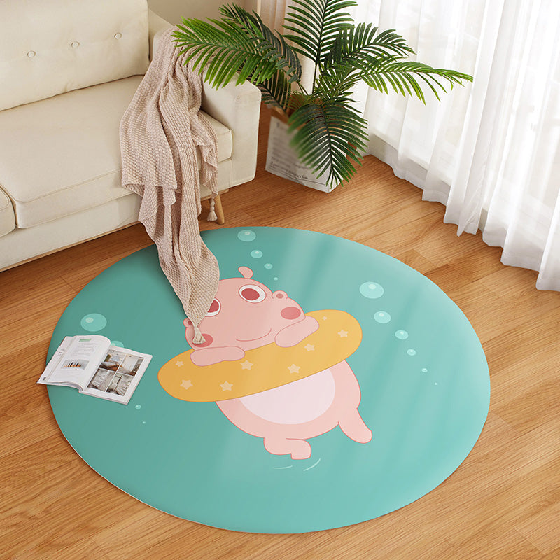 BowLift | Beautiful children's room carpet Multicolored cartoon pattern Indoor carpet PVC stain-resistant machine washable carpet