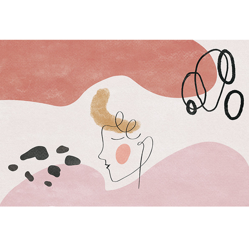 BowLift | Fancy Cartoon Print Rug Multicolored Cotton Blend Indoor Rug Non-Slip Back Machine Washable Rug for the Bedroom