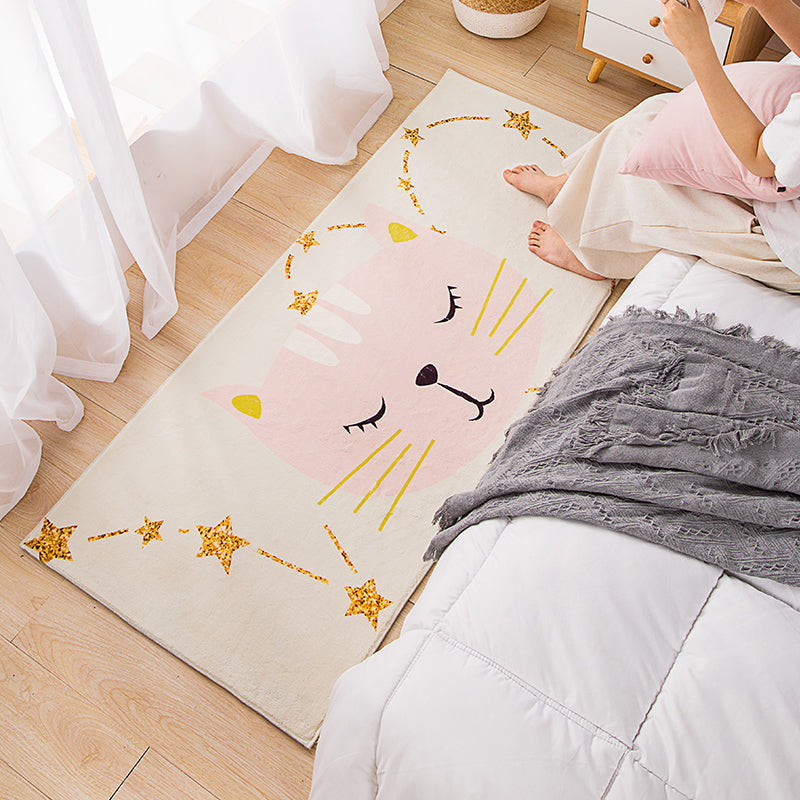 BowLift | Colorful sweet carpet Polyester cartoon print carpet with non-slip backing pet-friendly carpet for the living room
