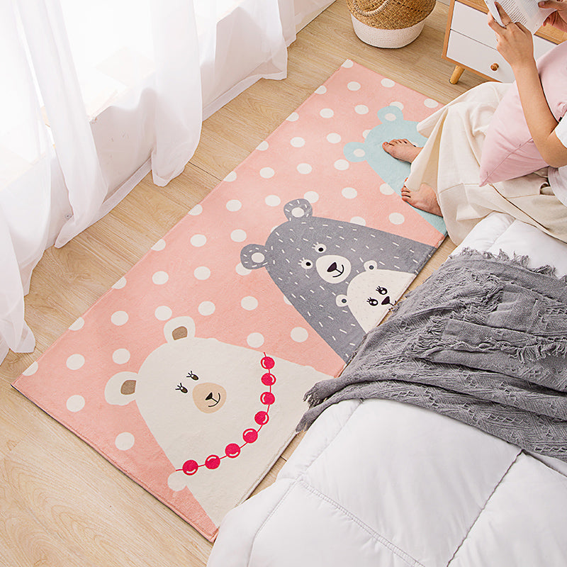BowLift | Colorful sweet carpet Polyester cartoon print carpet with non-slip backing pet-friendly carpet for the living room