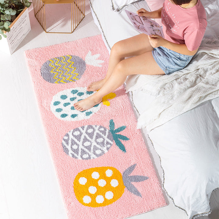 BowLift | Scandinavian Decoration Rug Multi Color Plant Printed Rug Polyester Non-Slip Backing Pet-Friendly Rug
