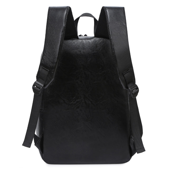 Eco-Friendly Textured Leather Laptop Backpack Bowlift