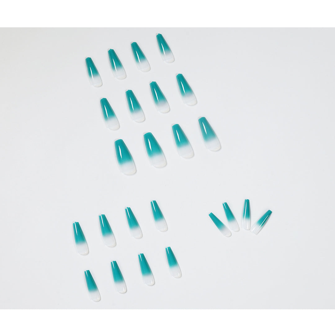 Artful Nail Extensions with Ombre Effect Bowlift