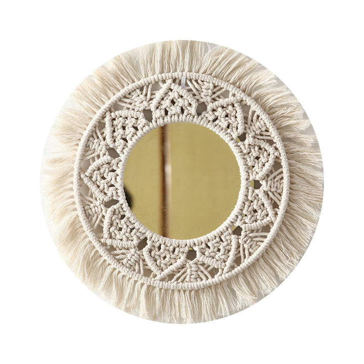 Decorative Macrame Wall Mirror Bowlift