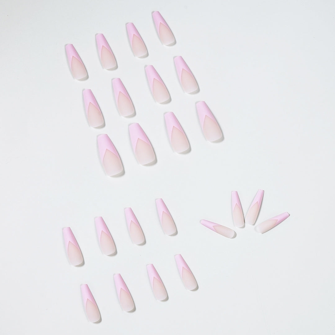 Artistic Nail Extensions with Elegant V-Shape Bowlift