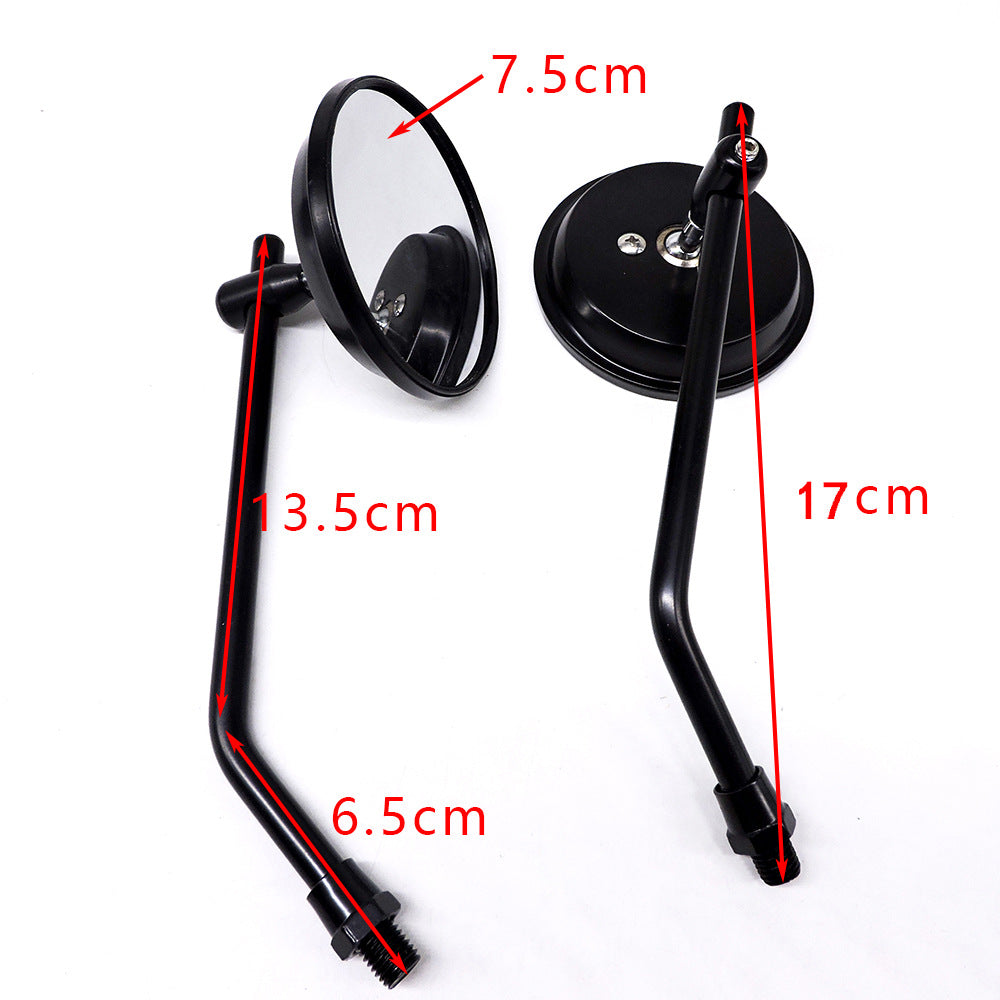 adjustable chrome motorcycle handlebar rearview mirrors with universal clamp mounts Bowlift