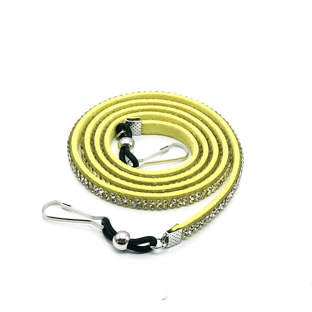Decorative Crystal-Accent Eyewear Strap Bowlift