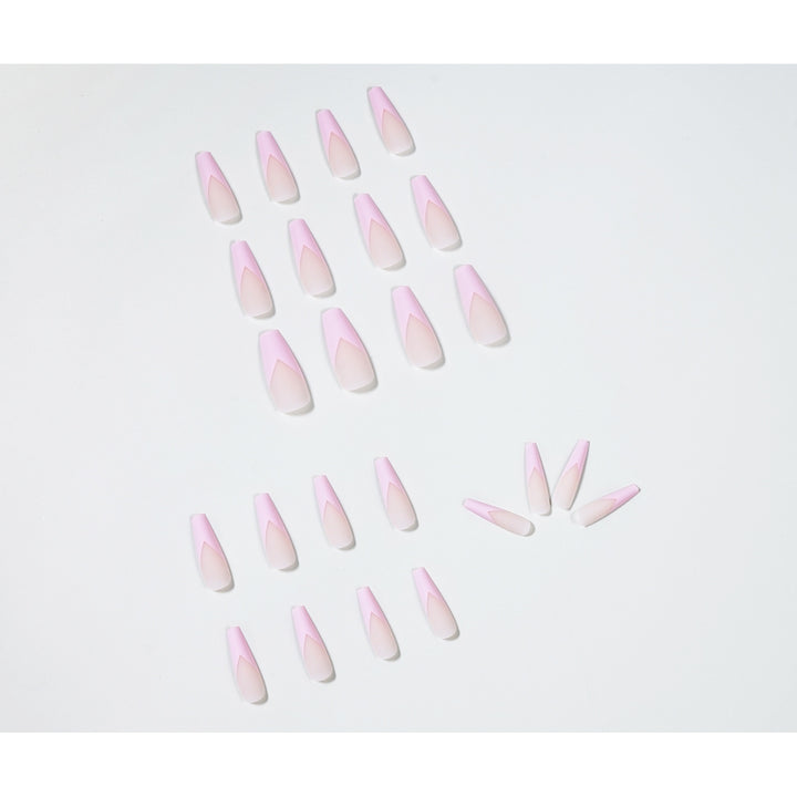 Artistic Nail Extensions with Elegant V-Shape Bowlift
