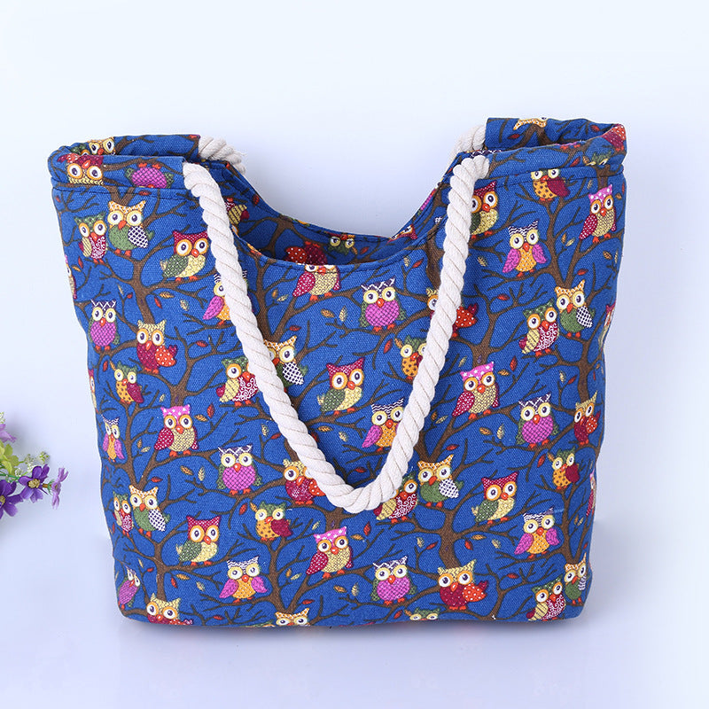 Beach bag with owl pattern Bowlift