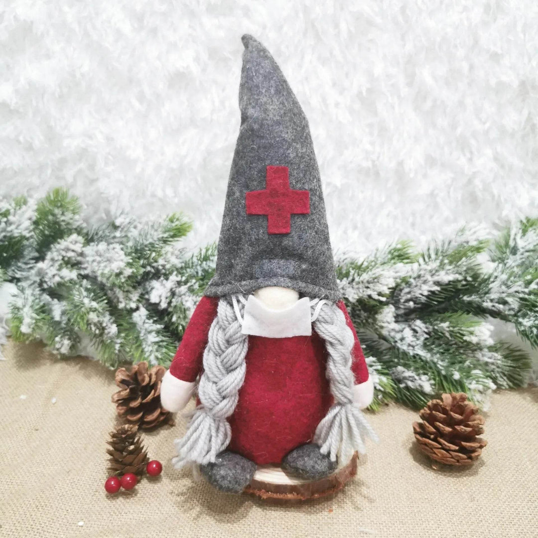 BowLift | Faceless Dolls Ornaments Nordic Forester Santa Claus Ornaments Christmas Window Decoration