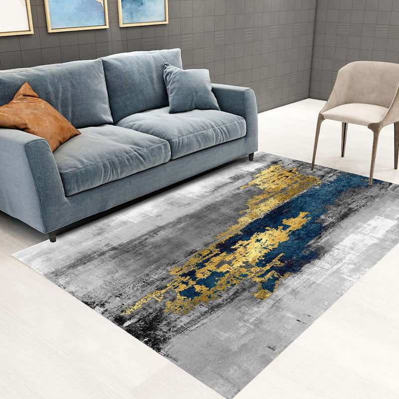 Modern Living Rug Decorative Rug Multicolor Print Rug Synthetic Stain Resistant Machine Washable Non-Slip Backing Rug | Bowlift