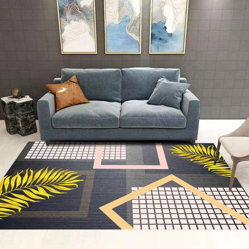 Modern Living Rug Decorative Rug Multicolor Print Rug Synthetic Stain Resistant Machine Washable Non-Slip Backing Rug | Bowlift