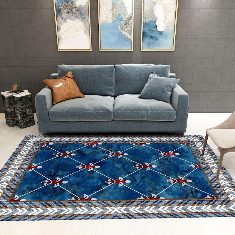 Modern Living Rug Decorative Rug Multicolor Print Rug Synthetic Stain Resistant Machine Washable Non-Slip Backing Rug | Bowlift