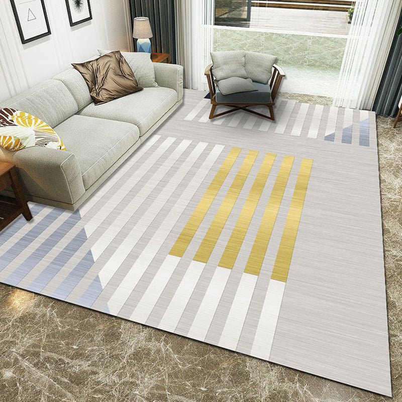 Multi-Color Geometric Rug Polypropylene Modern Rug Washable Stain Resistant Non-Slip Rug for Home | Bowlift