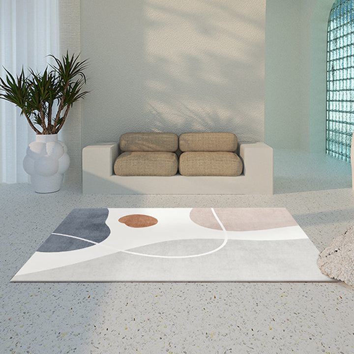 BowLift | New geometric print carpet multicolored cotton blend carpet easy care pet-friendly indoor carpet for rooms