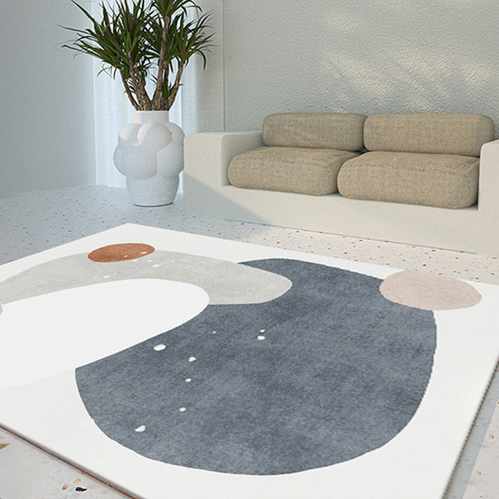 BowLift | New geometric print carpet multicolored cotton blend carpet easy care pet-friendly indoor carpet for rooms