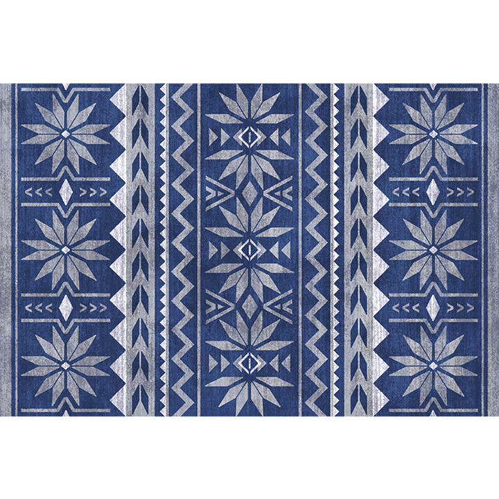 BowLift | Natural Living Room Rug Multicolor Geo Printed Piece Rug Synthetic Non-Slip Back Pet Friendly Indoor Rug