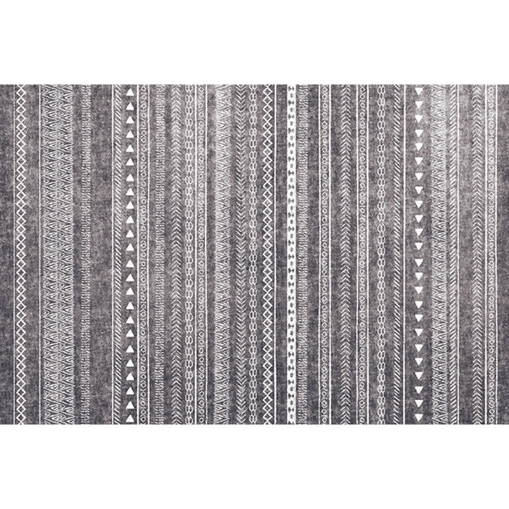 BowLift | Bohemian Living Room Rug Multicolor Geometric Pattern Rug Polyester Non-Slip Mat Pet-Friendly Indoor Rug