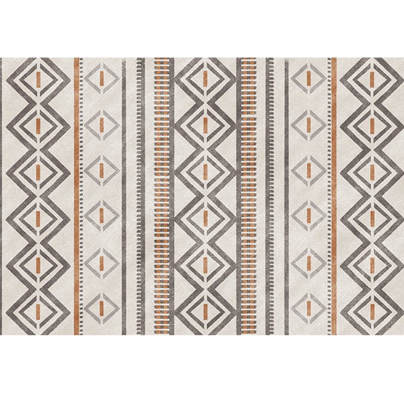 BowLift | Bohemian Living Room Rug Multicolor Geometric Pattern Rug Polyester Non-Slip Mat Pet-Friendly Indoor Rug