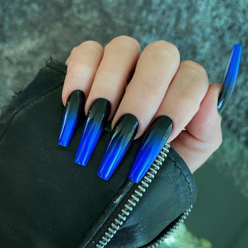 Elegant artificial nails with gradient Bowlift