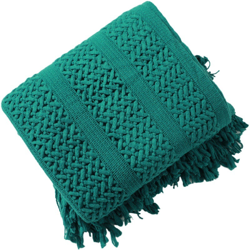 Textured Knit Throw Blanket