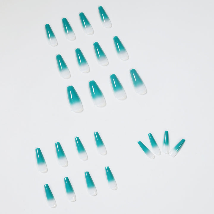 Artful Nail Extensions with Ombre Effect Bowlift