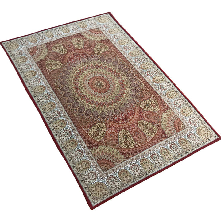 BowLift | Multicolored Retro Carpet Polypropylene Flower Pattern Carpet pet-friendly machine washable Indoor Carpet for Living Room