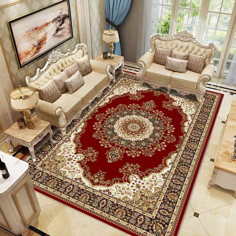 BowLift | Retro Living Room Carpet Multicolor Flower Pattern Berber Carpet Polyester Non-Slip Backing Pet-Friendly Carpet