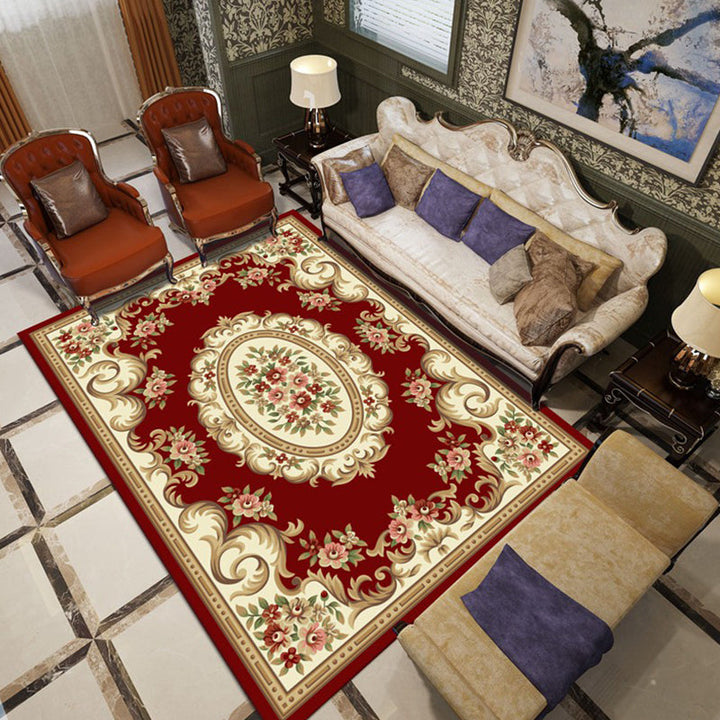 BowLift | Retro Living Room Carpet Multicolor Flower Pattern Berber Carpet Polyester Non-Slip Backing Pet-Friendly Carpet