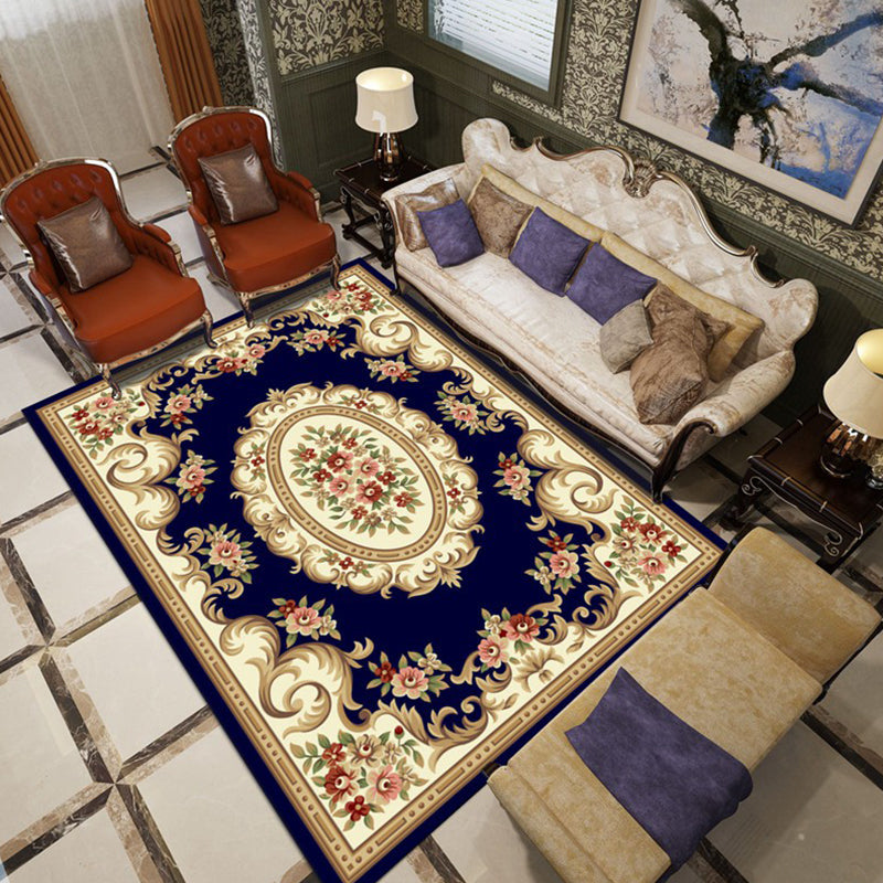 BowLift | Retro Living Room Carpet Multicolor Flower Pattern Berber Carpet Polyester Non-Slip Backing Pet-Friendly Carpet