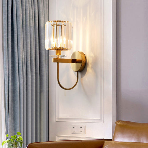 BowLift | CrystalLux Elegant Wall Lamp - Luxury Cylindrical Design for Modern Interiors